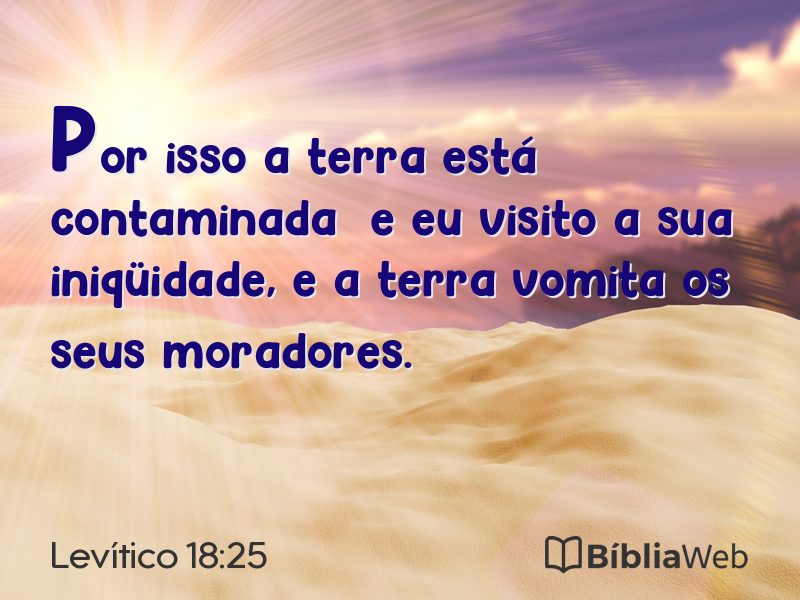 Levítico 18:25 em imagem para compartilhar