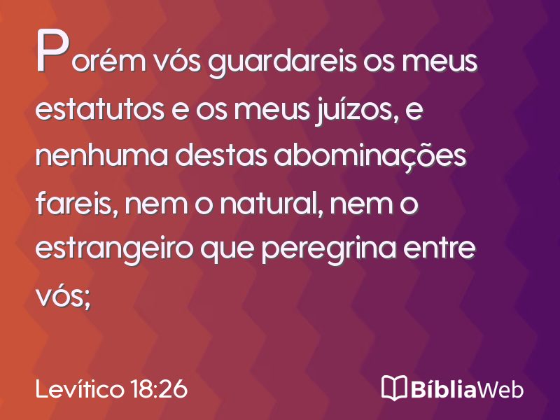 Levítico 18:26 em imagem para compartilhar