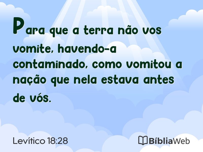 Levítico 18:28 em imagem para compartilhar
