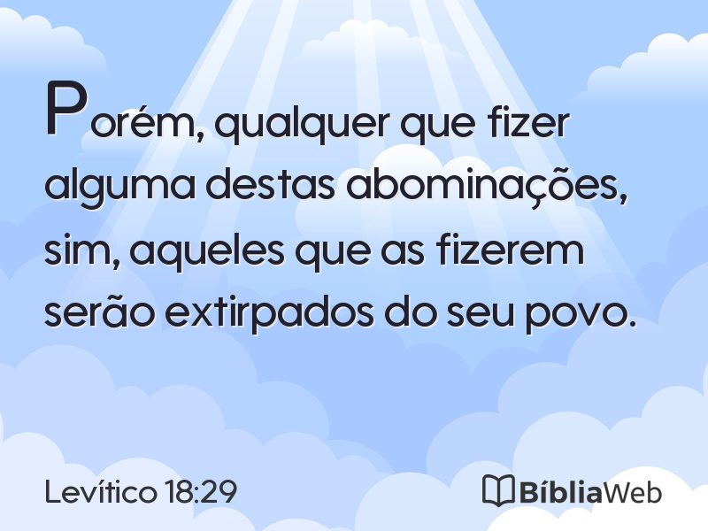 Levítico 18:29 em imagem para compartilhar