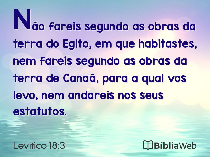 Levítico 18:3 em imagem para compartilhar
