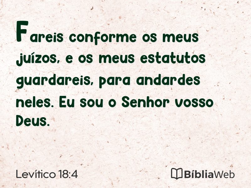 Levítico 18:4 em imagem para compartilhar