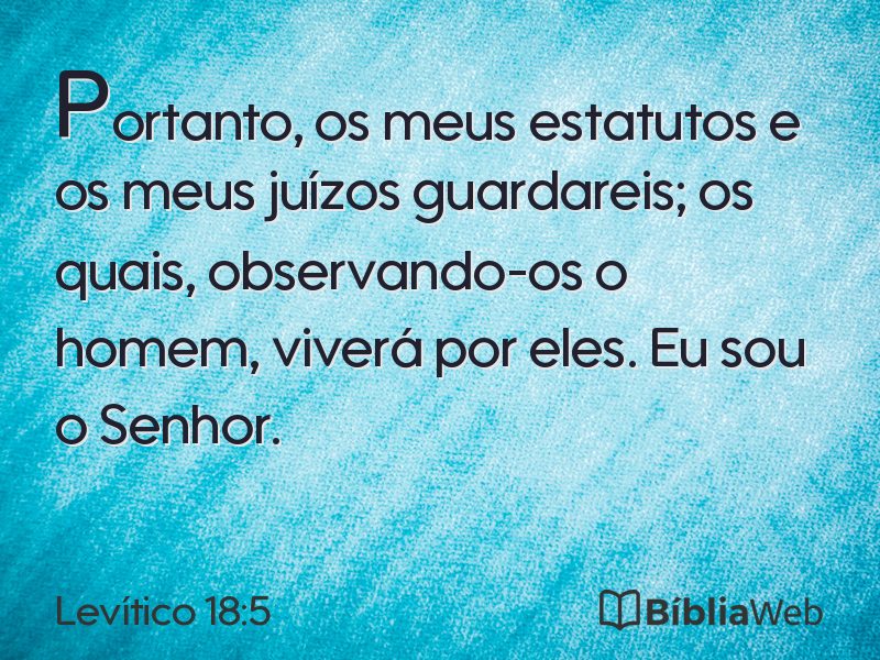 Levítico 18:5 em imagem para compartilhar