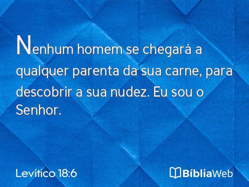 Levítico 18:6 em imagem para compartilhar
