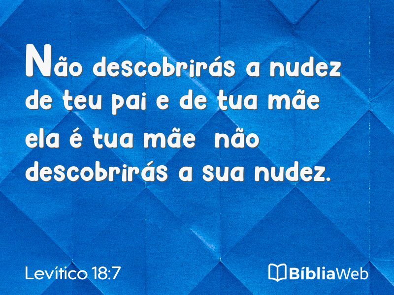 Levítico 18:7 em imagem para compartilhar