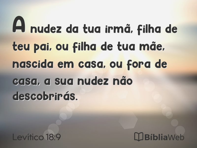 Levítico 18:9 em imagem para compartilhar