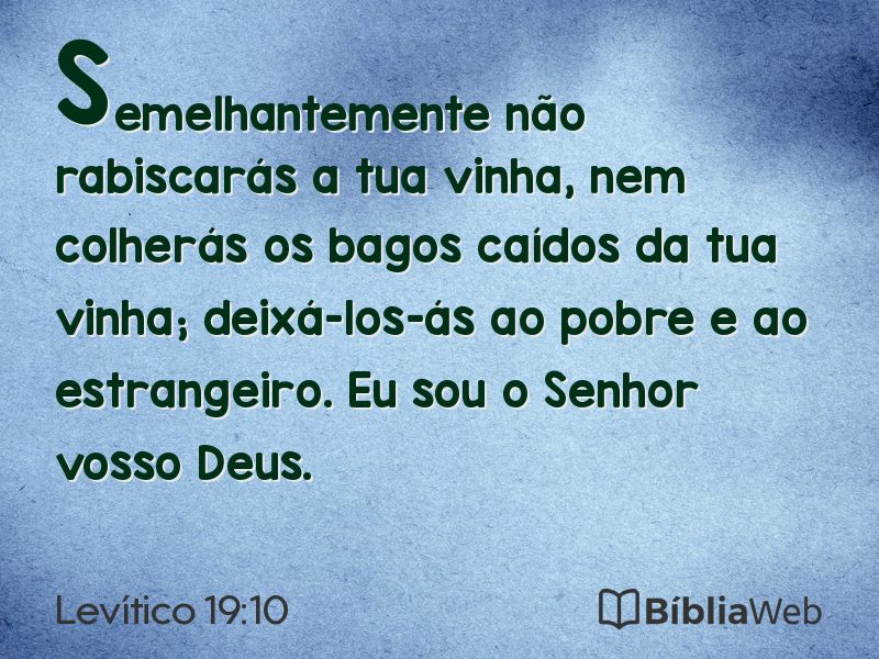 Levítico 19:10 em imagem para compartilhar