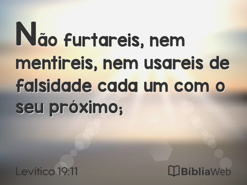 Levítico 19:11 em imagem para compartilhar