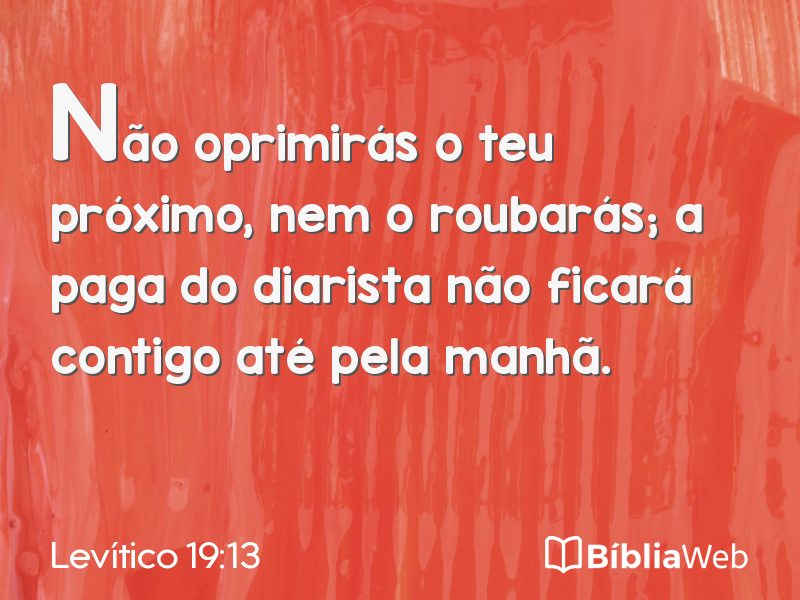 Levítico 19:13 em imagem para compartilhar