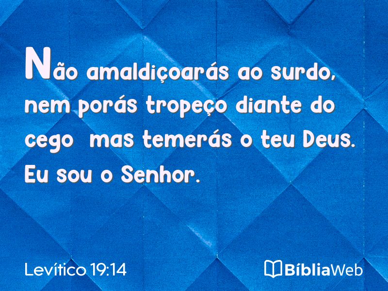 Levítico 19:14 em imagem para compartilhar