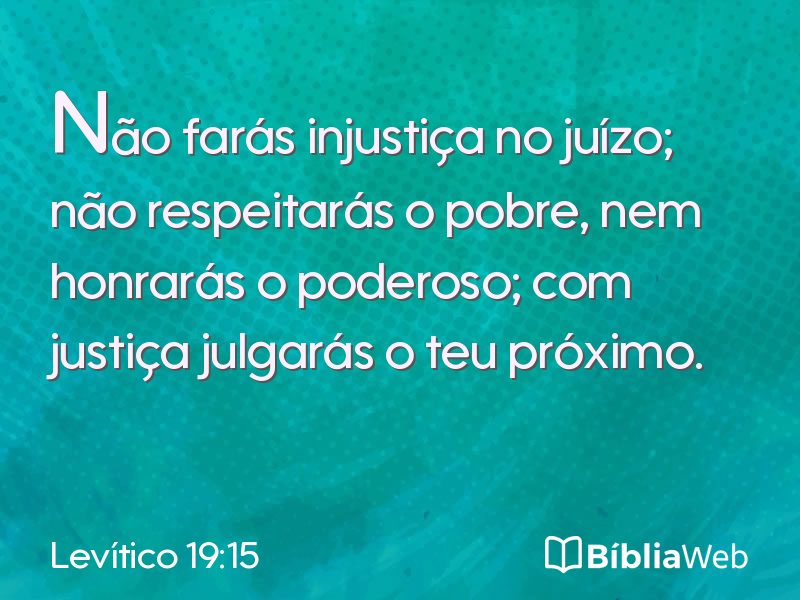 Levítico 19:15 em imagem para compartilhar