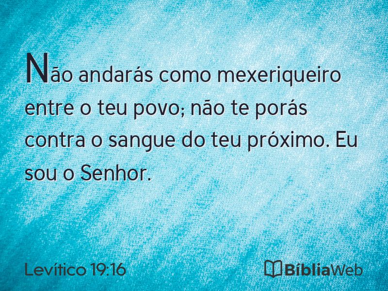 Levítico 19:16 em imagem para compartilhar