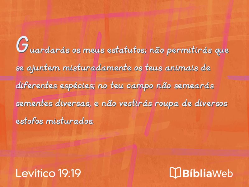 Levítico 19:19 em imagem para compartilhar