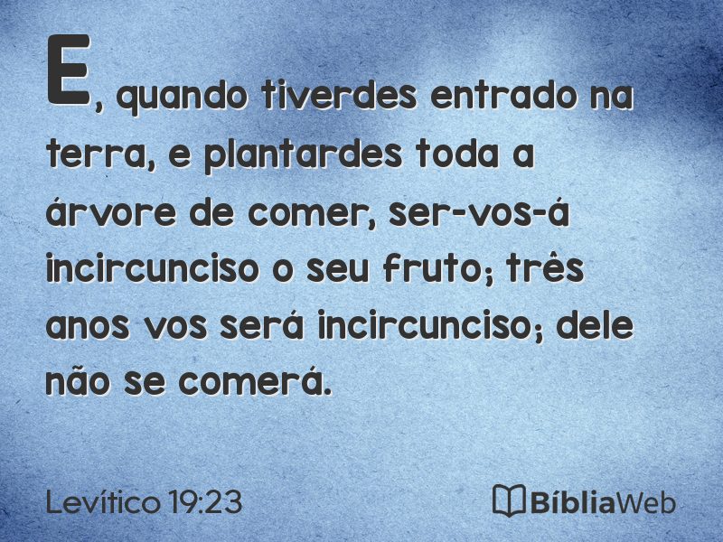 Levítico 19:23 em imagem para compartilhar