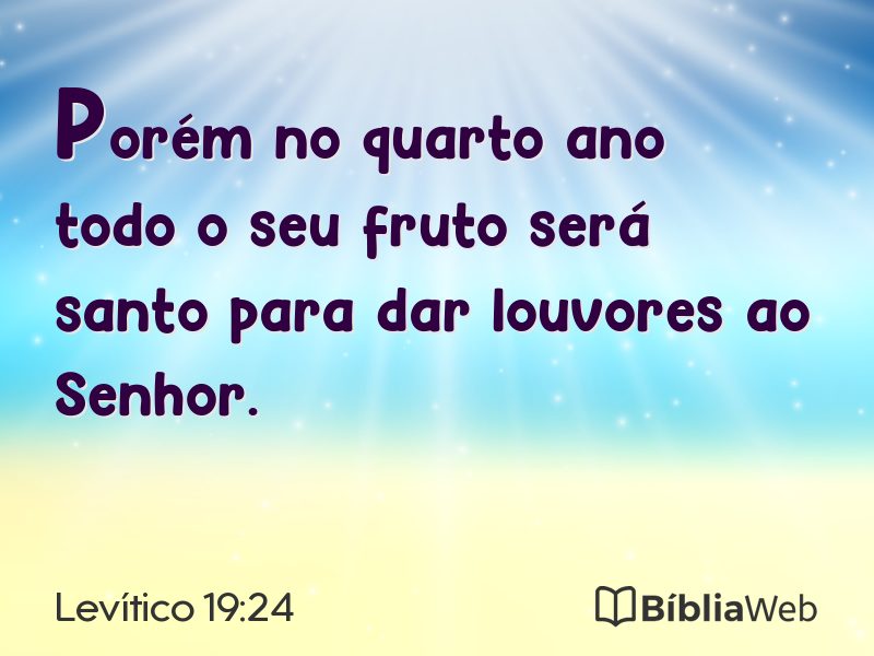 Levítico 19:24 em imagem para compartilhar