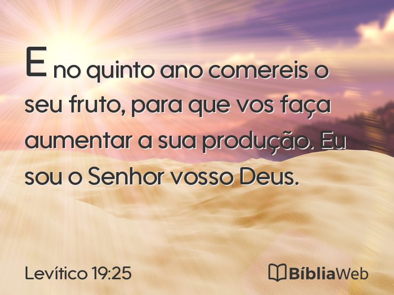 Levítico 19:25 em imagem para compartilhar