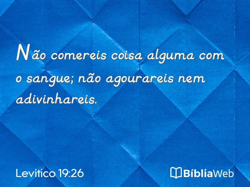Levítico 19:26 em imagem para compartilhar