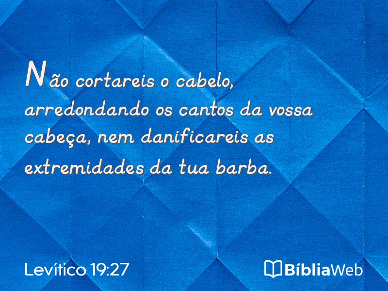 Levítico 19:27 em imagem para compartilhar