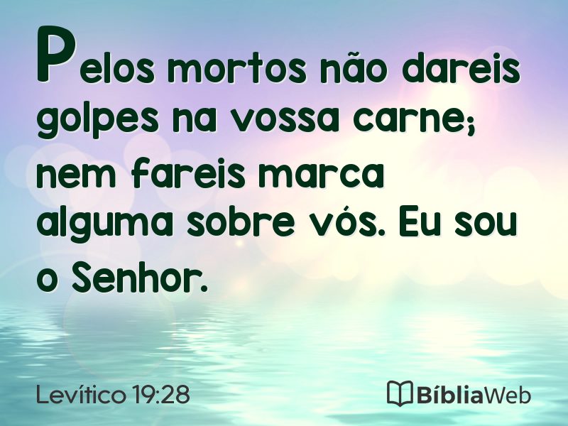 Levítico 19:28 em imagem para compartilhar