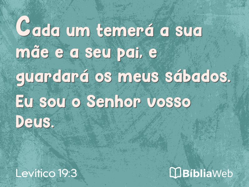Levítico 19:3 em imagem para compartilhar