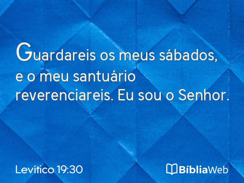 Levítico 19:30 em imagem para compartilhar