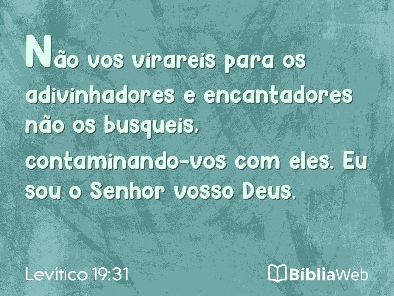 Levítico 19:31 em imagem para compartilhar