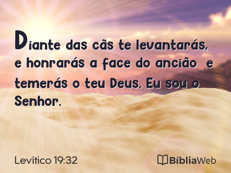 Levítico 19:32 em imagem para compartilhar