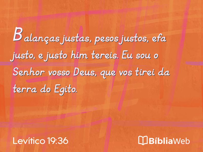 Levítico 19:36 em imagem para compartilhar