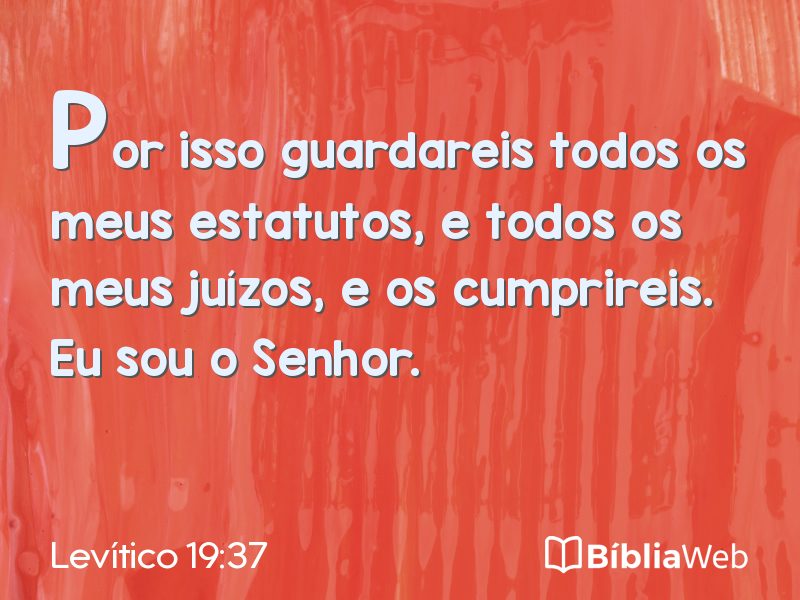 Levítico 19:37 em imagem para compartilhar