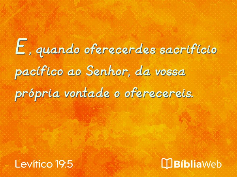 Levítico 19:5 em imagem para compartilhar