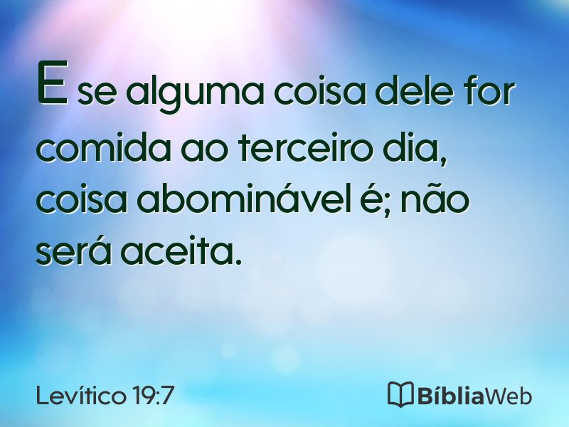 Levítico 19:7 em imagem para compartilhar