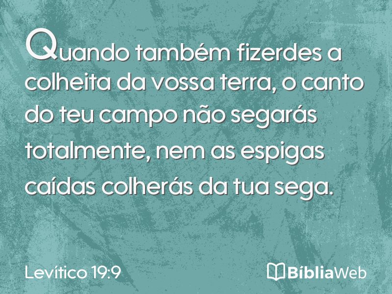 Levítico 19:9 em imagem para compartilhar