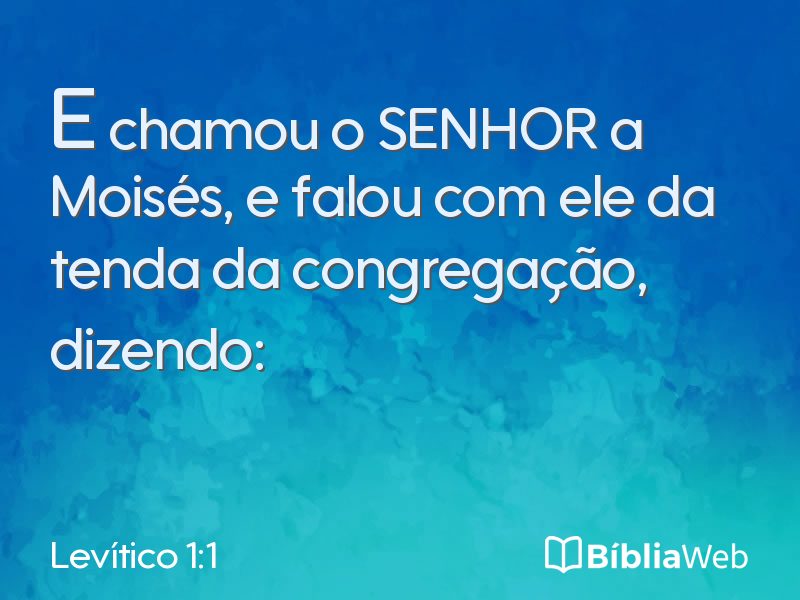 Levítico 1:1 em imagem para compartilhar