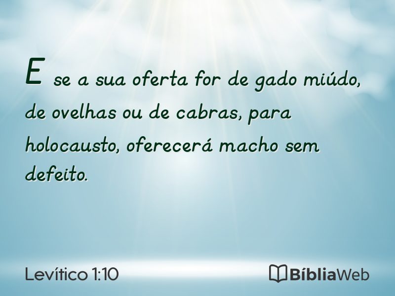 Levítico 1:10 em imagem para compartilhar
