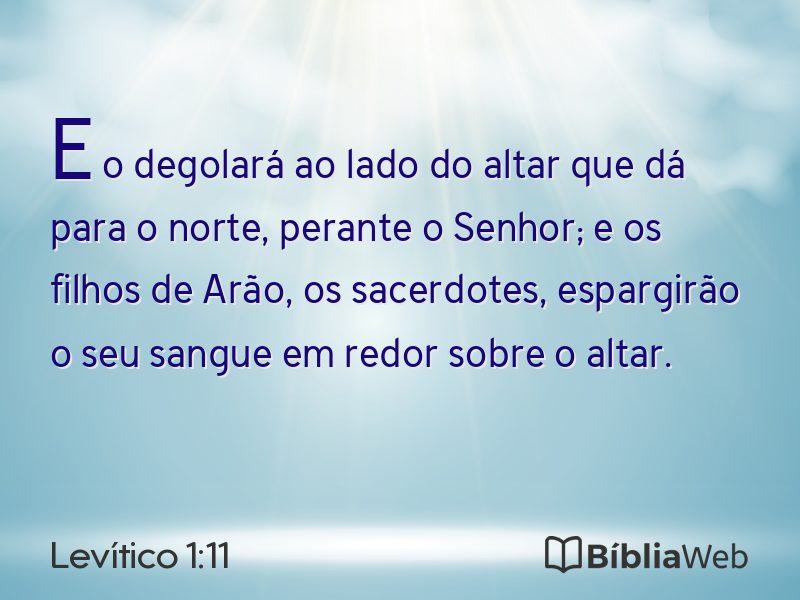 Levítico 1:11 em imagem para compartilhar