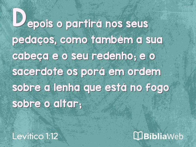 Levítico 1:12 em imagem para compartilhar
