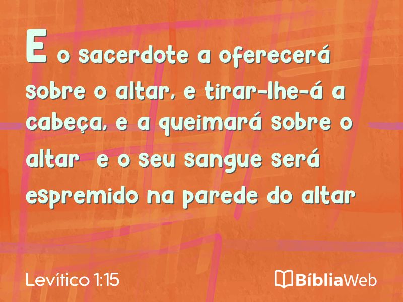 Levítico 1:15 em imagem para compartilhar