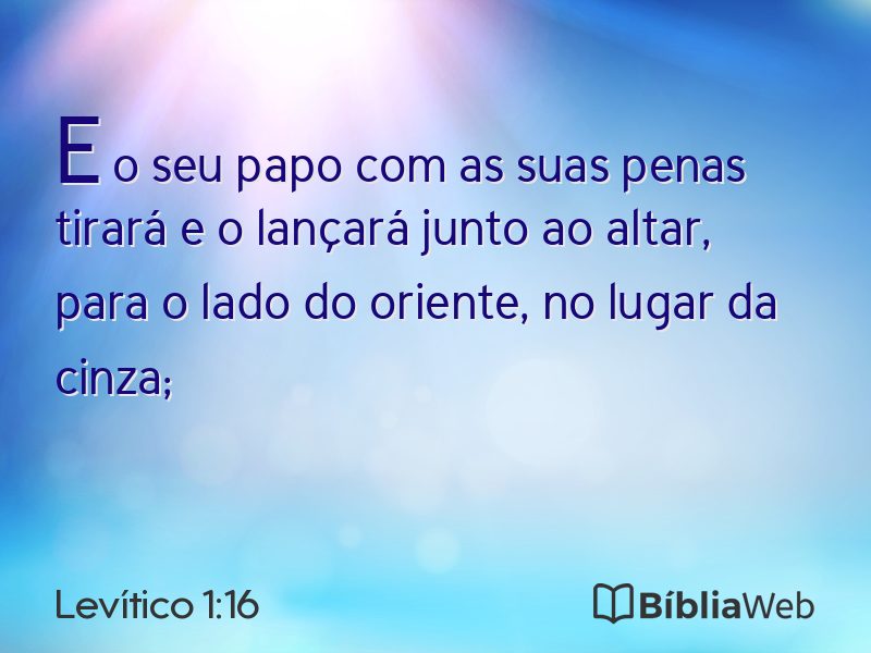 Levítico 1:16 em imagem para compartilhar