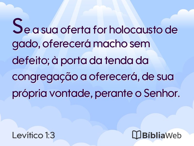 Levítico 1:3 em imagem para compartilhar