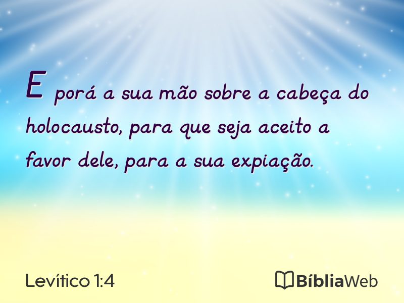 Levítico 1:4 em imagem para compartilhar