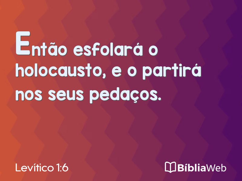 Levítico 1:6 em imagem para compartilhar