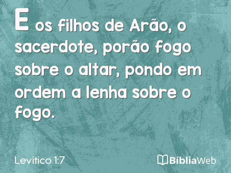 Levítico 1:7 em imagem para compartilhar