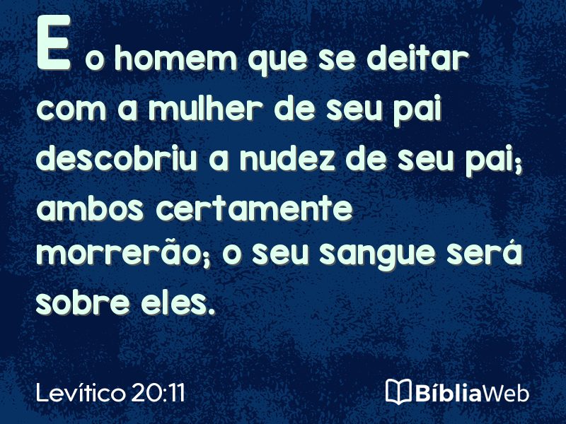 Levítico 20:11 em imagem para compartilhar