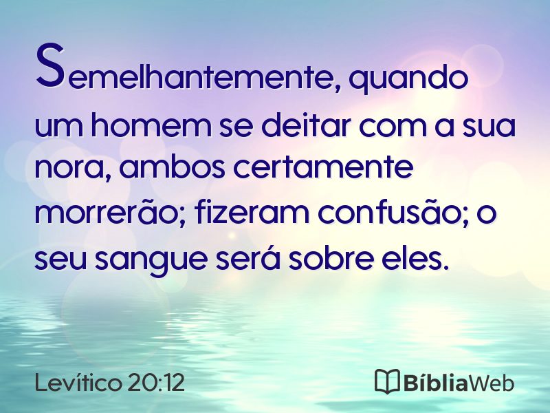 Levítico 20:12 em imagem para compartilhar