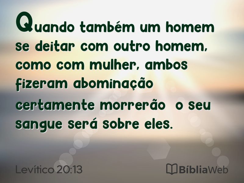 Levítico 20:13 em imagem para compartilhar