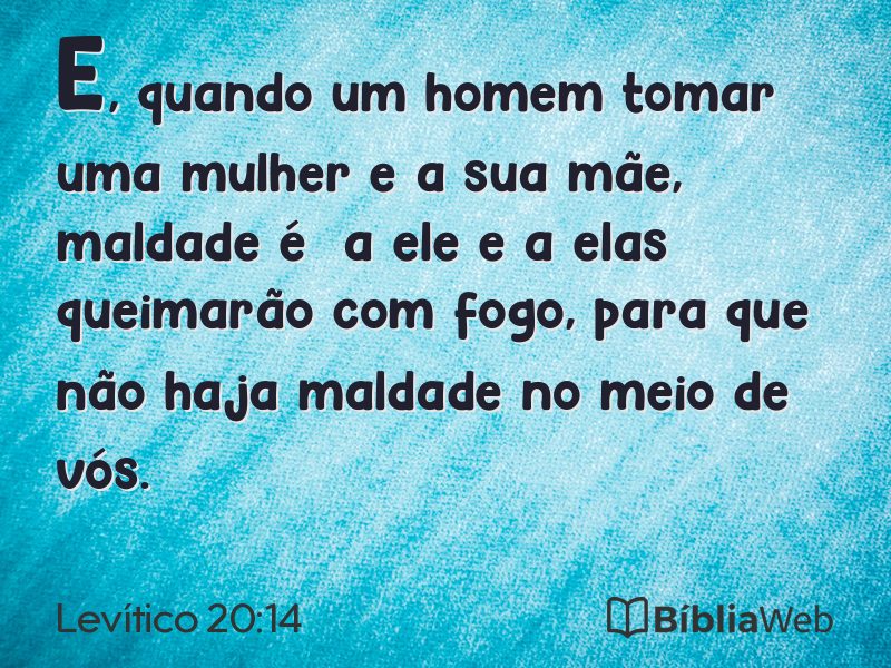 Levítico 20:14 em imagem para compartilhar