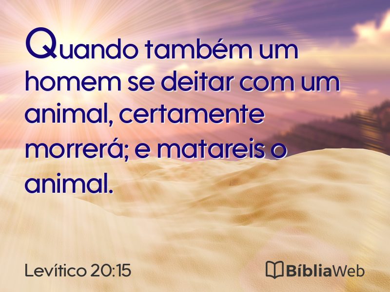 Levítico 20:15 em imagem para compartilhar