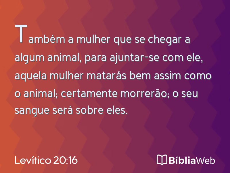 Levítico 20:16 em imagem para compartilhar