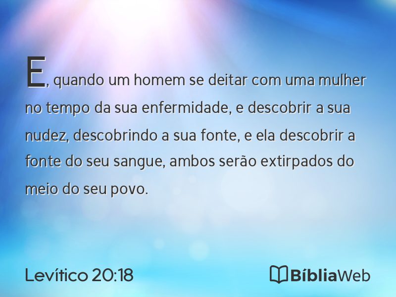 Levítico 20:18 em imagem para compartilhar