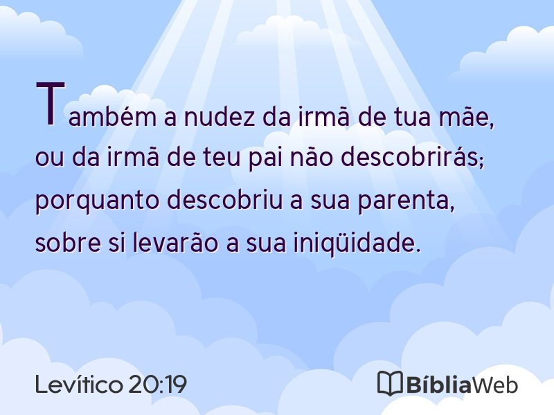 Levítico 20:19 em imagem para compartilhar